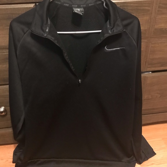 black nike half zip pullover